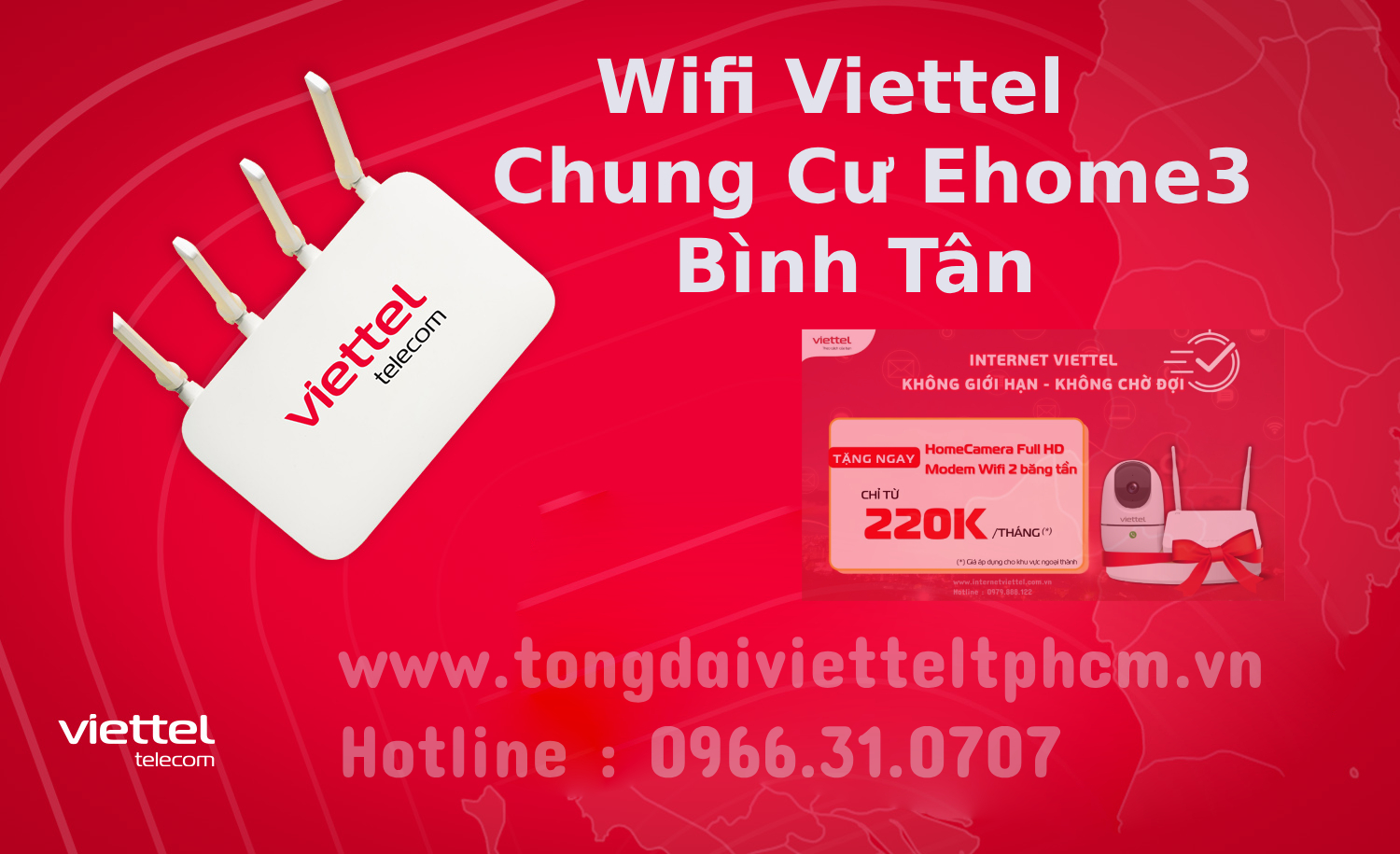 Lắp mạng Viettel chung cư Ehome3 Bình Tân