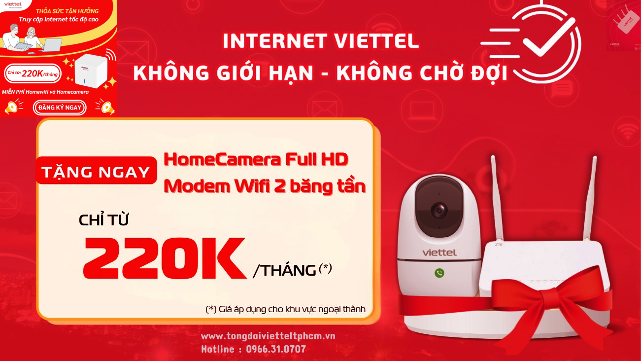 combo wifi + camera Viettel chung cư Picity