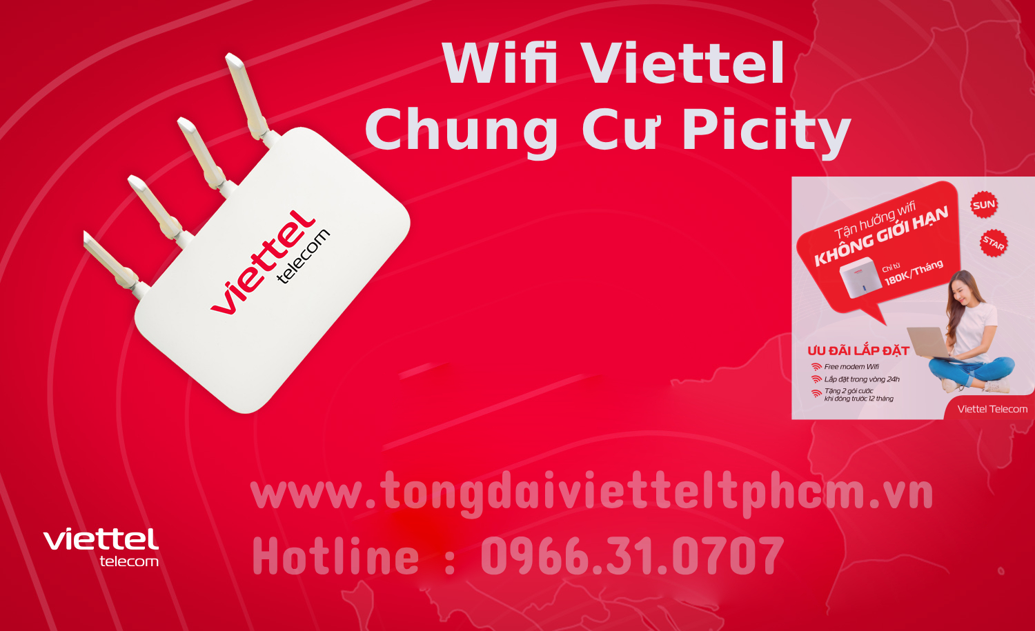 Đăng ký wifi Viettel chung cư Picity Tặng modem 5G, giá rẻ