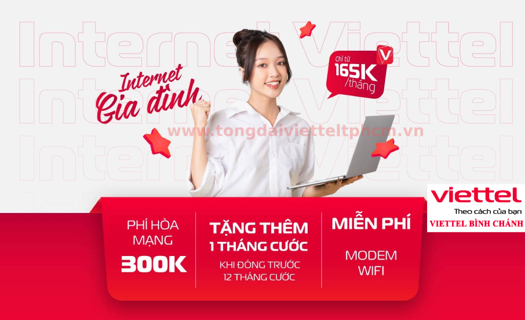 Lắp mạng Viettel phí hoà mạng 300.000 internet Viettel Bình Chánh phí hoà mạng 300.000